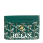 Green Canvas Goyard Wallet