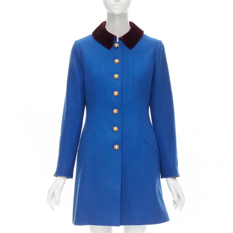 Blue Wool Chanel Coat
