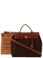 Brown Fabric Hermès Herbab