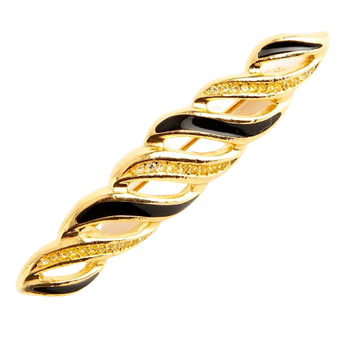 Gold Metal Dior Brooch