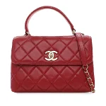 Red Leather Chanel Trendy CC