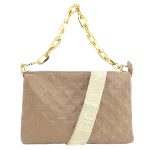 Beige Leather Louis Vuitton Coussin