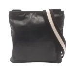 Black Leather Bally Shoulder Bag