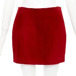 Red Suede Yves Saint Laurent Skirt