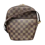 Brown Canvas Louis Vuitton Damier Ebene Ipanema