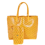 Yellow Canvas Goyard St Louis Tote