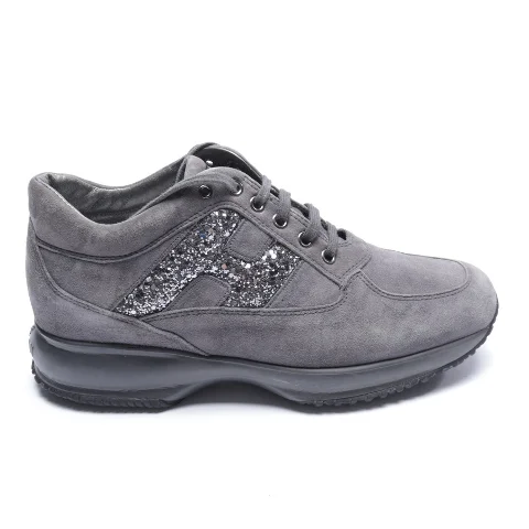 Grey Leather Hogan Sneakers