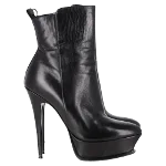 Black Leather Yves Saint Laurent Boots