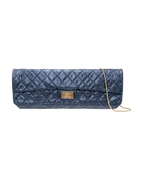 Blue Leather Chanel Crossbody Bag