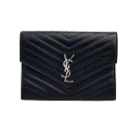 Black Leather Yves Saint Laurent Clutch