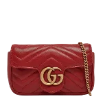 Red Leather Gucci Marmont