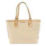 Beige Canvas Burberry Tote