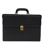 Black Leather Loewe Briefcase