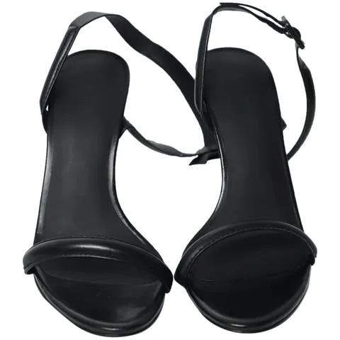 Black Leather Alexander Wang Heels