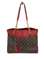 Brown Leather Louis Vuitton Shopper