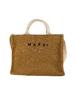 Brown Cotton Marni Tote