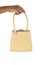 Beige Leather Little Liffner Handbag