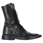 Black Leather Ann Demeulemeester Boots