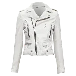 White Leather Yves Saint Laurent Jacket