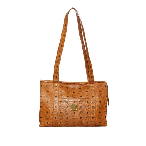 Brown Leather Mcm Tote