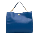 Blue Leather Salvatore Ferragamo Tote