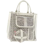 White Vinyl Bally Tote