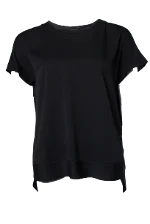 Black Polyester Lee tops