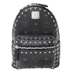 Black Plastic MCM Backpack
