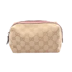 Beige Canvas Gucci Pouch