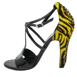 Black Fabric Versace Sandal