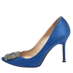 Blue Satin Manolo Blahnik Heels