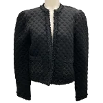 Black Fabric Sandro Cardigan