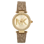 Brown Fabric Michael Kors Watch