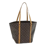 Brown Canvas Louis Vuitton Sac Shopping