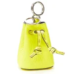 Yellow Leather Fendi Key Holder