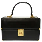 Black Leather Versace Vanity Case