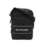 Black Canvas Balenciaga Crossbody Bag