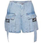 Blue Denim Fendi Shorts