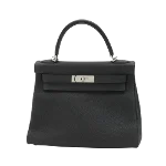 Black Leather Hermès Kelly