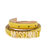 Yellow Leather Moschino Belt