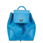 Blue Fabric MCM Backpack