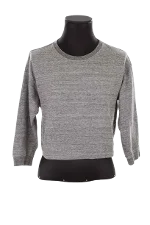 Grey Cotton Theory Sweater