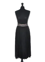 Black Polyester Luisa Cerano Skirt