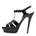 Black Leather Yves Saint Laurent Sandals