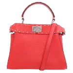 Red Leather Fendi Peekaboo