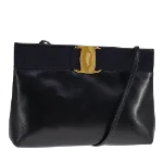 Navy Leather Salvatore Ferragamo Crossbody Bag