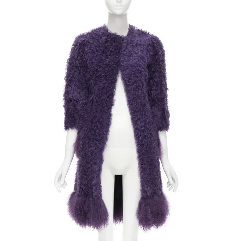 Purple Fur Miu Miu Coat