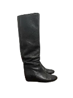 Black Leather Lanvin Boots