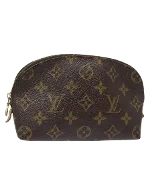 Brown Canvas Louis Vuitton Cosmetic Pouch