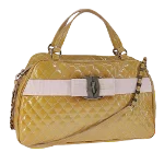 Yellow Canvas Salvatore Ferragamo Handbag